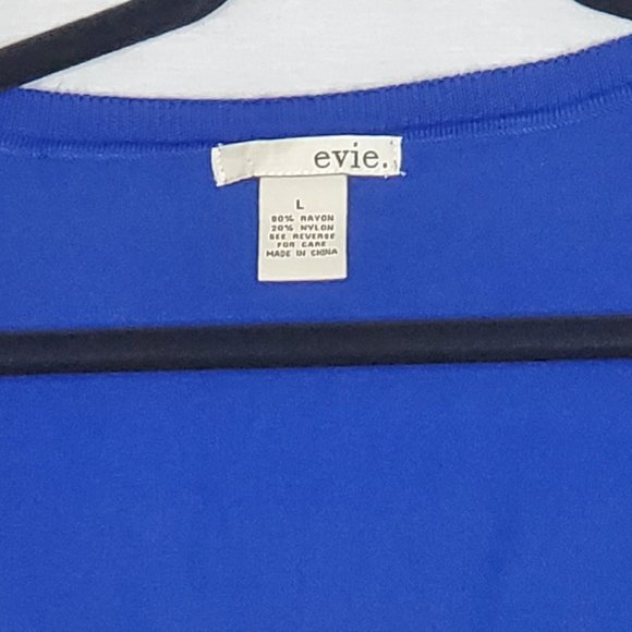 Royal Blue, V-neck, Button-Down Cardigan | Large - Picture 3 of 3